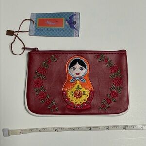 Embroidered Clutch Pouch with Design
